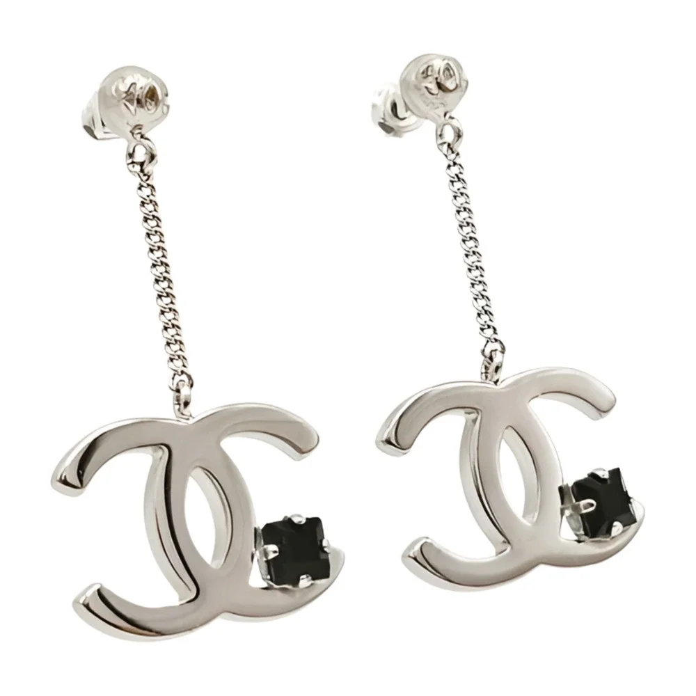 6772 - Chanel Drop Earrings Silver